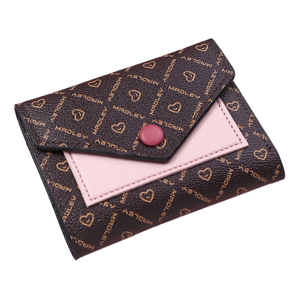Naisten pienet lompakot Bifold PU-nahkainen luottokorttikotelo - Spot-ale pink