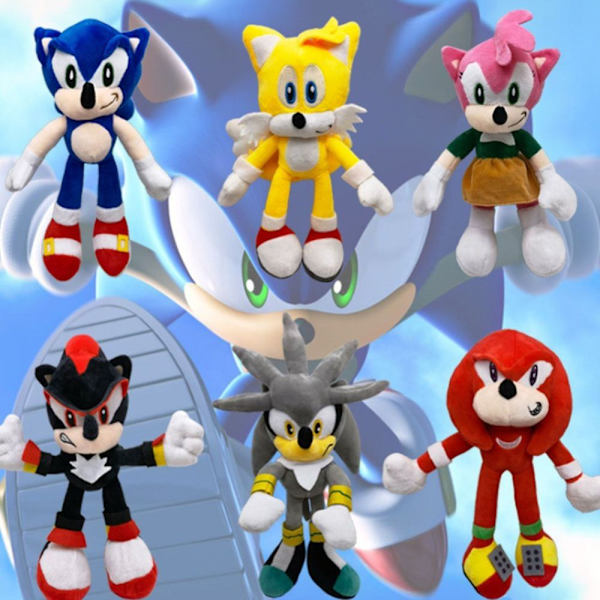 28 cm Sonic Pehmo Doll Avaimenperä Shadow Hedgehog Täytetty heilurilelu - varastossa