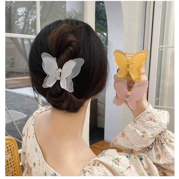 Naisten Hair Claw Butterfly Hairpin RED - spot-myynti red