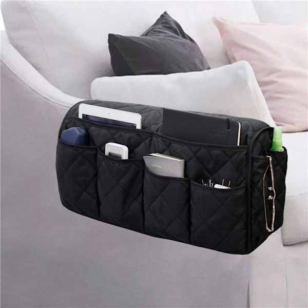 Soffa Armstöd Organizer Bricka Soffa förvaringsväska för hemmet - spot försäljning black