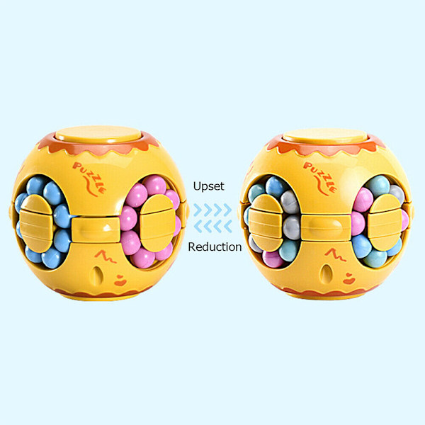 Magic Cube Little Magic Bean Roterande kub Kid Stress Relief Toy - stock Vine yellow