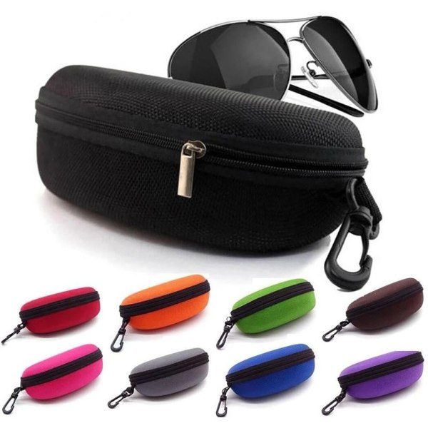 Dragkedja Solglasögon Hard Case Glasögon Solglasögon Protector - on stock BLACK