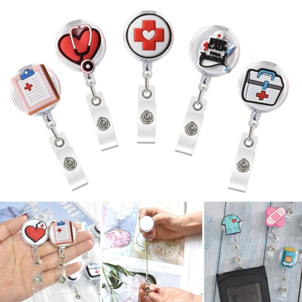 4st infällbar nyckelringsemblem Reel Clip 4Pcs - on stock 4Pcs5