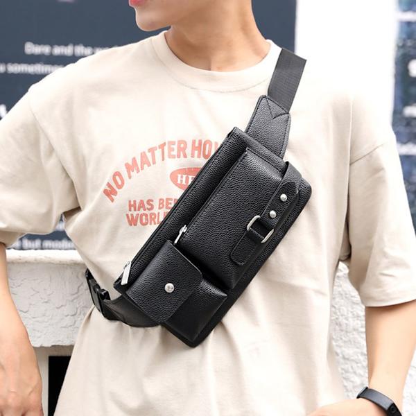 äder midjeväska Fanny Pack BROWN - on stock Brown L