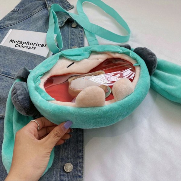 Hatsune Miku Axelväska Ryggsäck GRÖN - stock Green