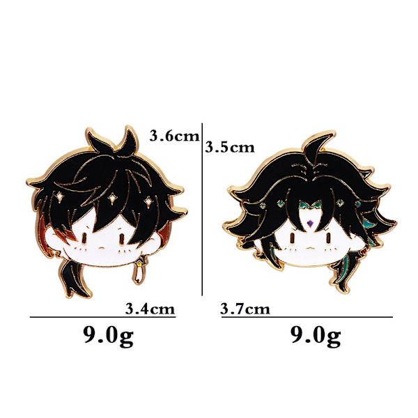 Genshin Impact Metaladge paksuntava rintaneula figuurineulat cosplay - varastossa B