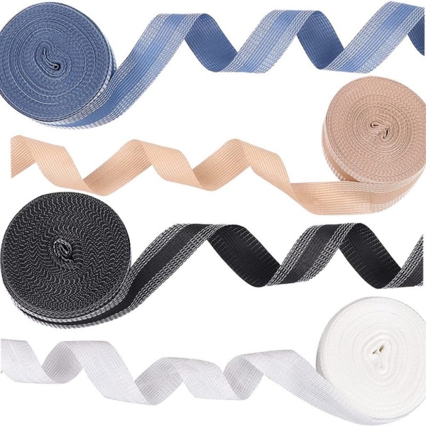 10st Rullade Byxor Patch Byxor Paste Edge Tape VIT - high quality White