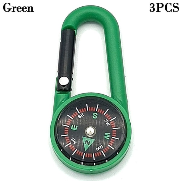 3st Utomhuskrokkompass Minimetallkompass GRÖN - high quality Green