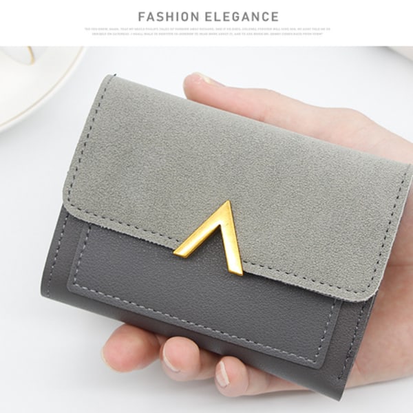 Personlig V-formad plånbok med spänne Multifunktionsväska med hög kapacitet för kvinnor Kvinnliga damer - spot sales Green