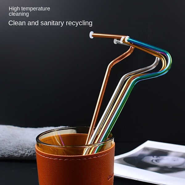 3/6PCS Anti Wrinkle Straw Juomapilli GOLDEN 3PCS - spot-ale golden 3pcs-3pcs