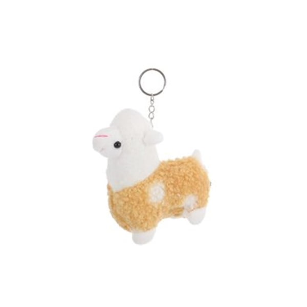Alpaca- Nyckelring Plysch påsk Lama Plyschhänge Mini Fårdocka Gosedjur Nyckelring för flickor Pojkar - stock Beige One Size
