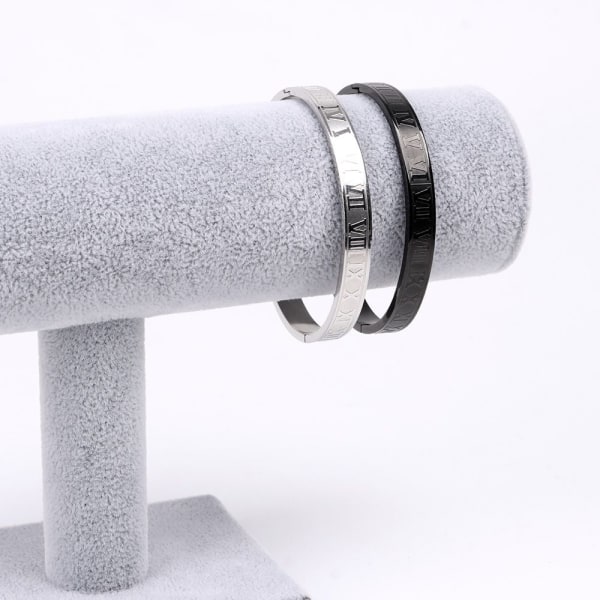 Sammets T-bar Stativ Förvaringsställ GRÅ - stock grey