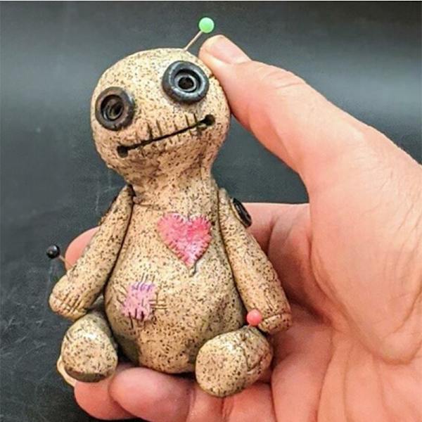 Voodoo Doll Cone Incense Burner Desktop Harts Ornament Doll - high quality 1 set(head left&right)