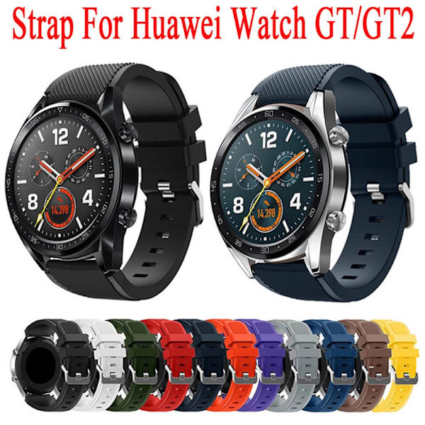 För Huawei Watch GT/GT2 Watch Band Silikonband 22mm Rem RÖD - spot sales red