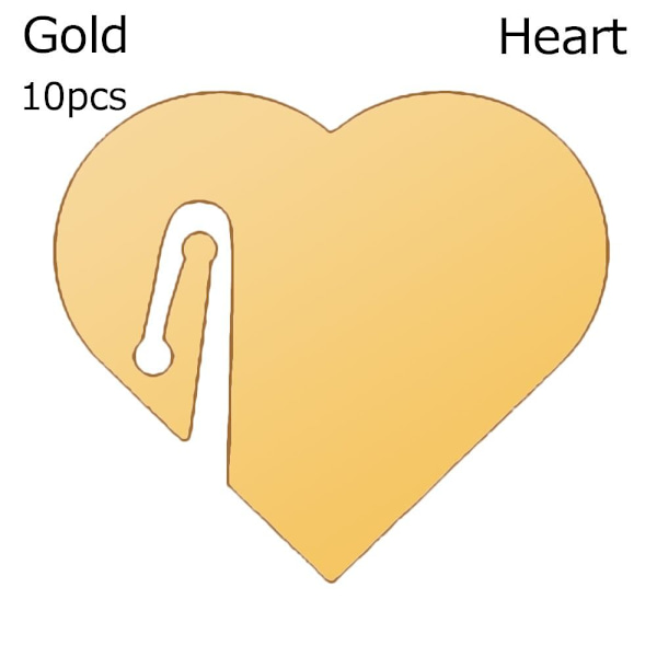 10 juomamerkkiä Tagit Asiakkaan nimikyltti GOLD HEART - korkea laatu Gold Heart-Heart