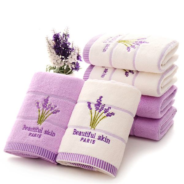 Handduksbroderade handdukar VIT - on stock white