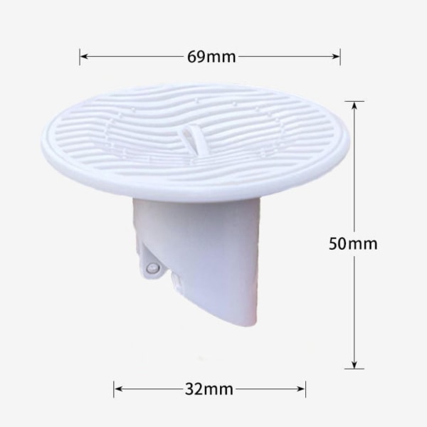 2 ST Golvavrinning Avloppskärna VIT - on stock white