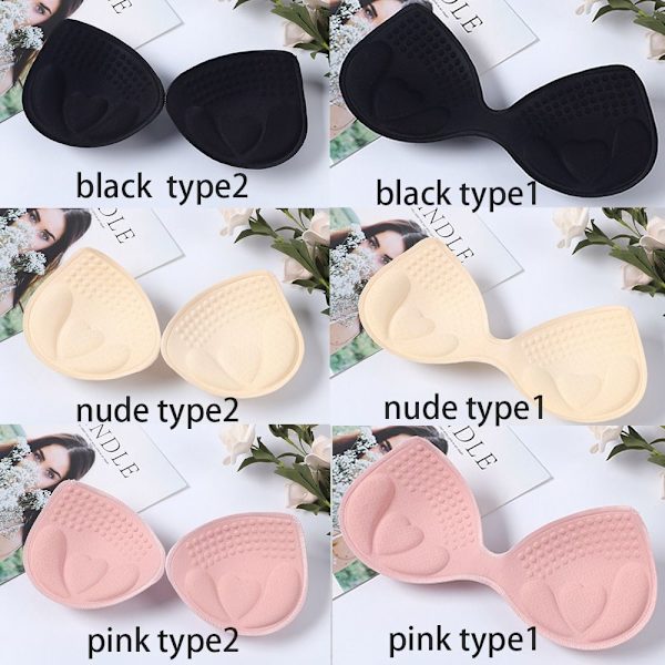 Paksut rintaliivit Pehmusteet Bikinisuojat MUSTA TYYPPI2 - spot-myynti black type2-type2