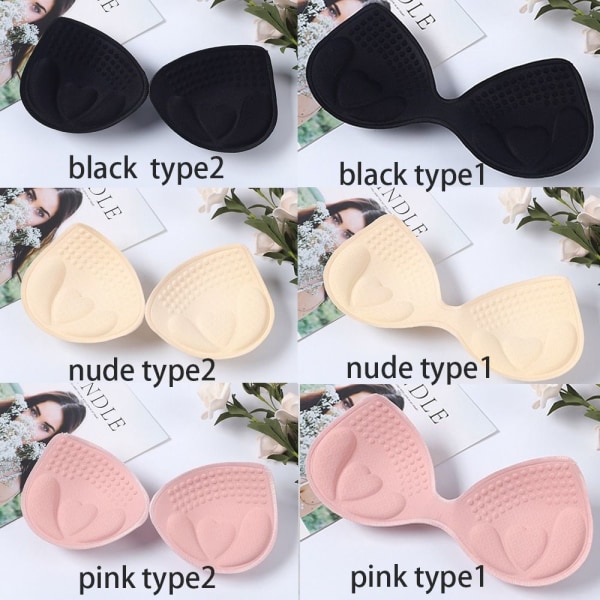 Thick Bra Pads Bikini Insert Cover NUDE TYPE1 - varastossa nude type1-type1
