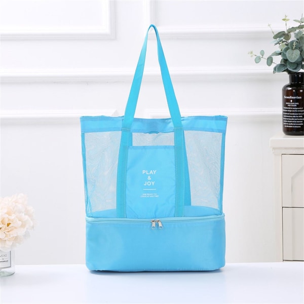 Mesh Transparent Bag Picnic Beach Bags BLUE - varastossa blue