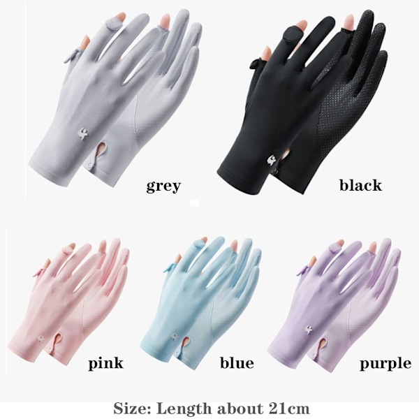 Ice Silk Gloves Anti-UV Handskar BLÅ - on stock blue