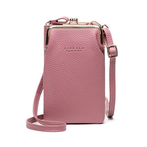 Personlig mobiltelefonväska för kvinnor Crossbody axelväska Handväska Plånbok - high quality Purple