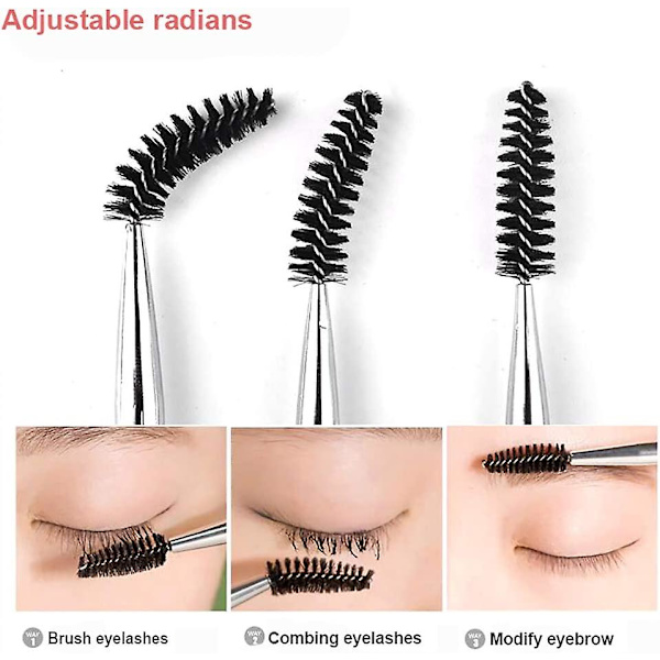 3st ögonfransborste Ögonfransborste, ögonfransborste Mascaraborste Makeup Mascara Stick Applikator - spot sales