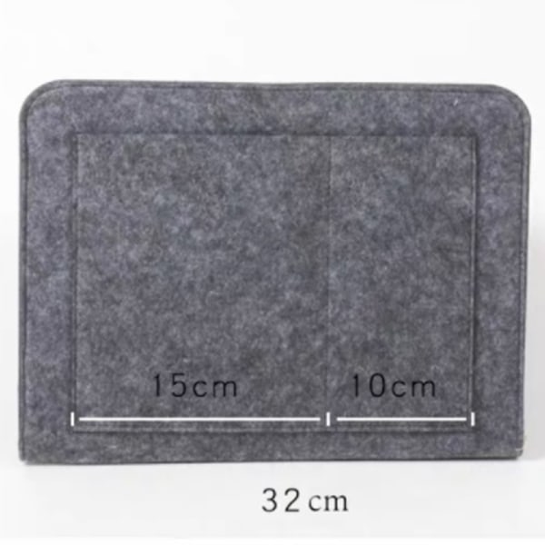 Sänkylaukun kaukosäädin tabletin säilytystuote makuuhuoneen sohvan säilytyspussi - spot-myynti Dark Grey