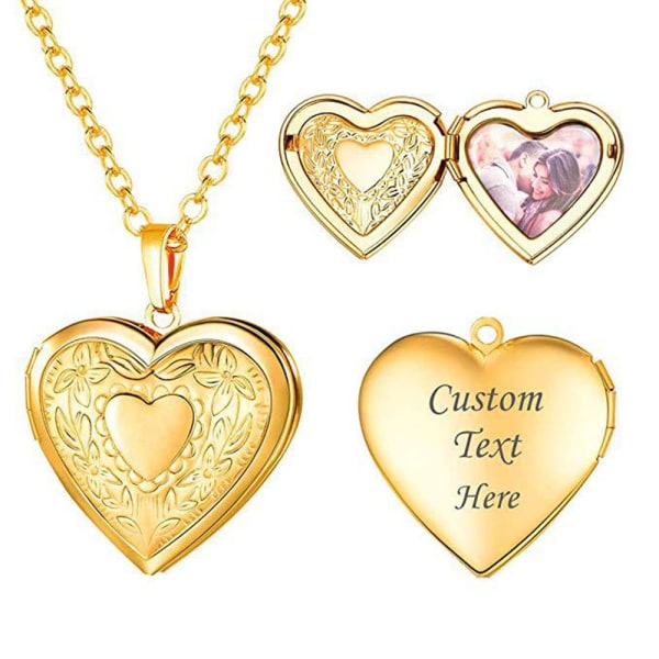 Love Heart Secret Message Medaljong Halsbandshänge - spot försäljning silver