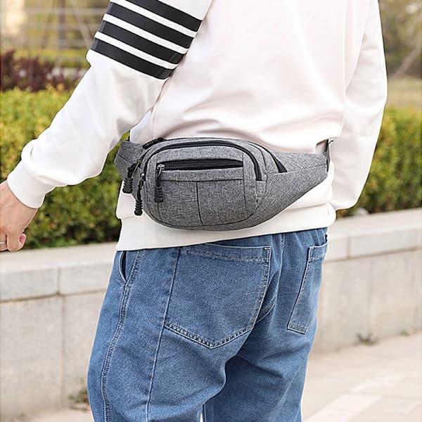 Midja Bröstpaket Crossbody Handväskor GRÅ - stock grey