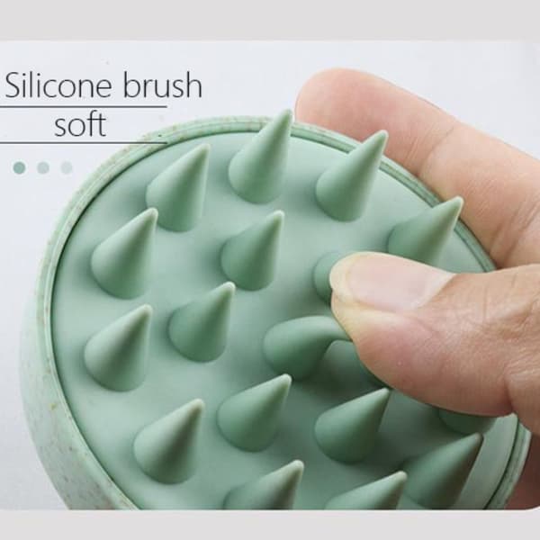 Silikonschampoborste för hårbottenmassager - stock 04