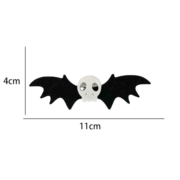 4kpl Halloween Skull Bat Hiusneulaklipsit - varastossa 2