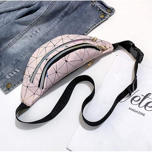 Naisten Vyötärölaukku Vaaleanpunainen Kevyt Fanny Pack Vedenpitävä PU Nahka City Vyötärölaukku Moda Juoksu Urheilulaukut Matka Vaellus One Size - spot alennus