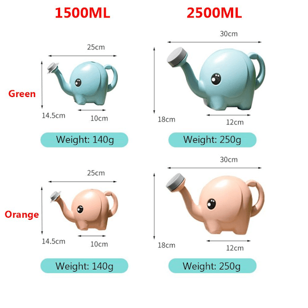 2500ml vattenburk Trädgårdsarbete GRÖN 1500ML (25X14,5CM) - stock Green 1500ML (25x14.5cm)