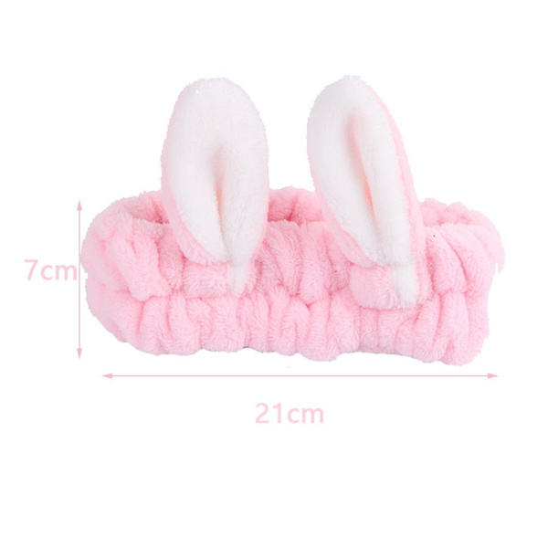 Spa-pääpanta Rabbit Ears -meikkipääpanta LIGHT PINK - varastossa Light Pink