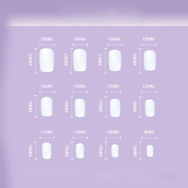 24st False Nails Short Square - on stock JF0505