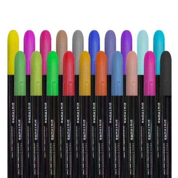 20 Färger Tyg Marker Pen T-shirt Markers Textil Paint Pen - spot sales 20Colors
