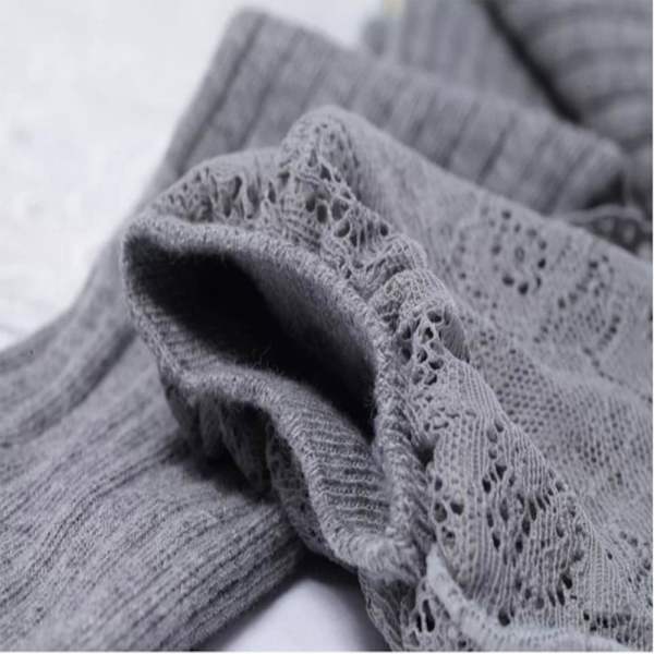 Korkeat polvenyläiset sukat Lämpimät sukat VAALEAN HARMAA - varastossa Light Grey