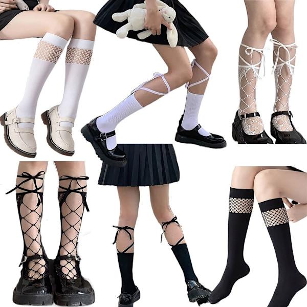 Mesh Strap Calf Socks WHITE 3 - spot ale White 3-3