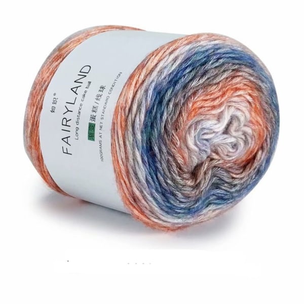 Rainbow Woolen Yarn Cake Garn - on stock 1156