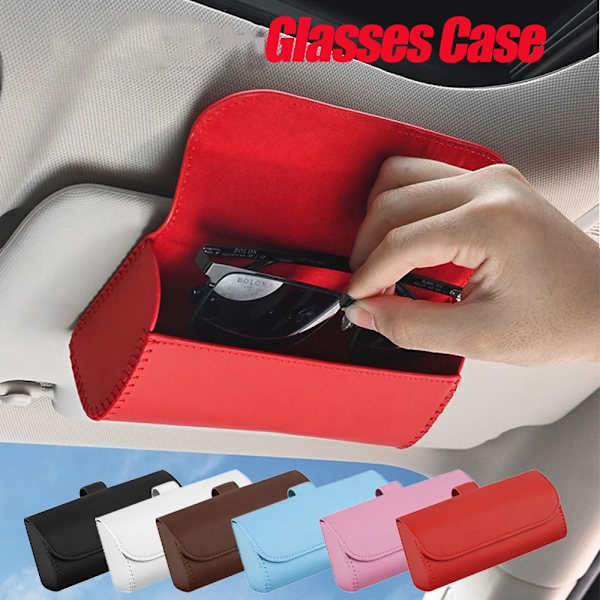 Bil Solglasögon Case Clip Bil Solglasögon Hållare WINE - high quality Wine red
