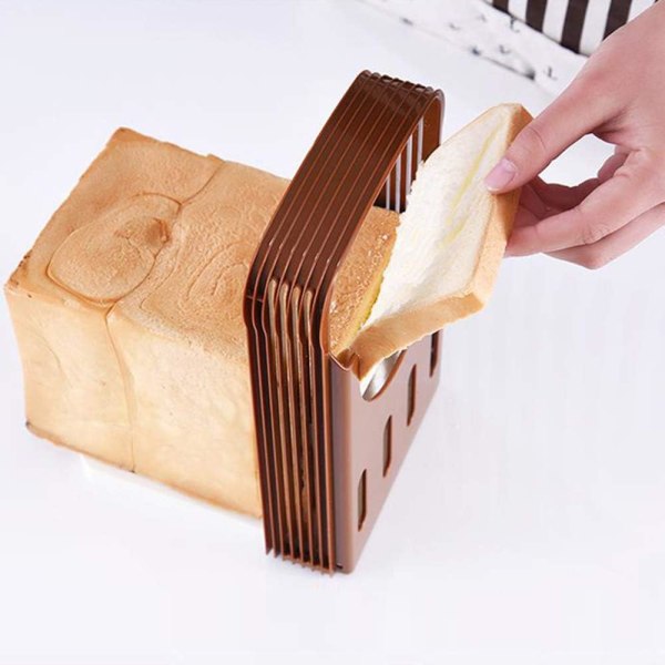 1 stycke gör-det-själv-bakverktyg Brödskärare Rostat brödskivare Rack Vikbar toastskivare Kökstillbehör - high quality