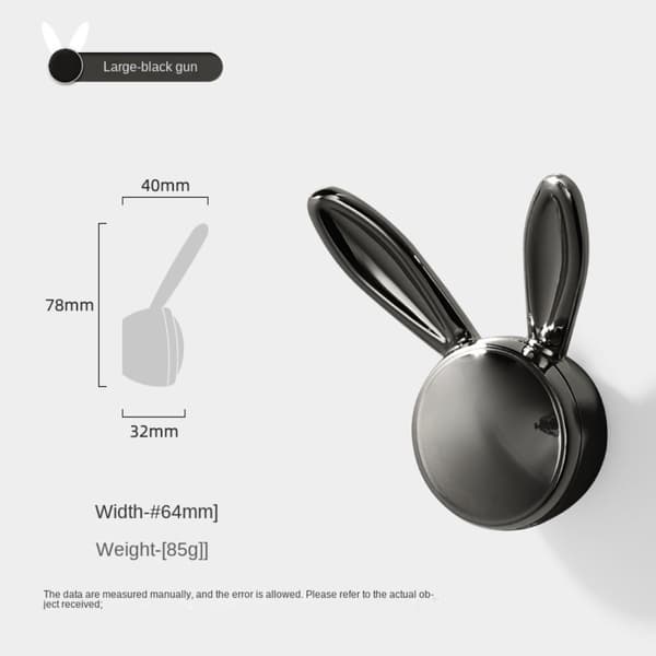 Vaatekoukku Bunny Hook MATT BLACK - spot-myynti Matte Black