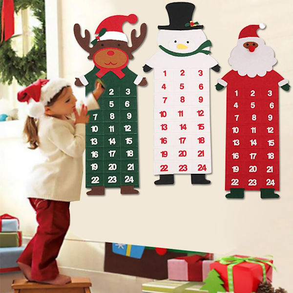 Filt julgran hängande dekorationer Julklappskalender - spot försäljning