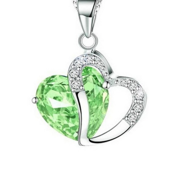 Kaulakoru Heart Birthstone GREEN - varastossa green