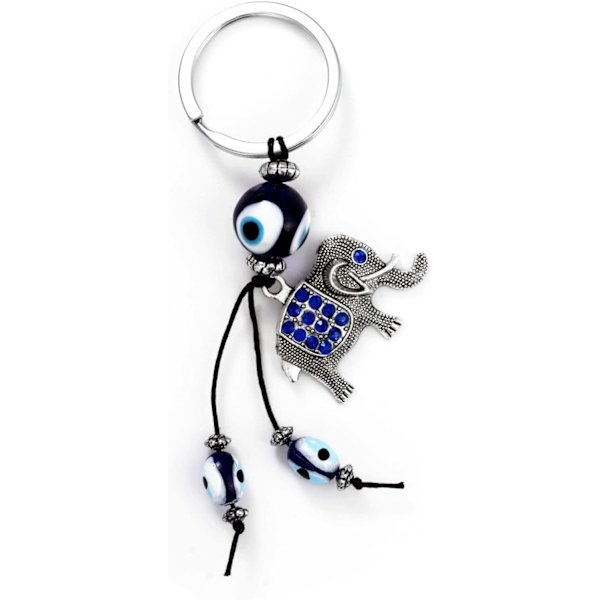 Lucky Elephant Shape avaimenperä Devil Blue Eye avaimenperä auton avaimenperä Charm Gift - varastossa