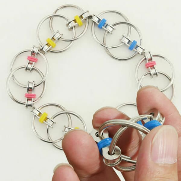 Fidget Chain Ring Finger Spinner Stress Relief Toy - varastossa Green