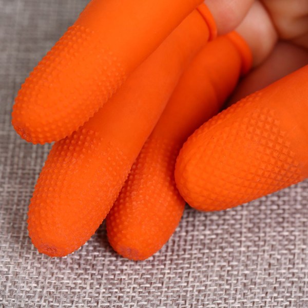 100 ST Återanvändbart fingerskydd Handskar av naturgummi Cover - stock L(29mm)
