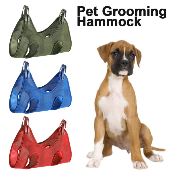 Pet Grooming Hammock Cat Restraint Bag BLUE L - stock blue L