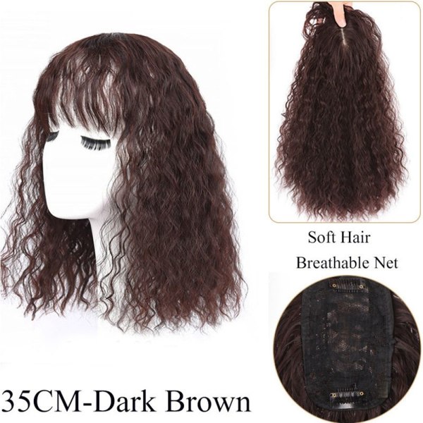 Kvinnors hårstycken Öka hår BRUNT 35CM - high quality brown 35cm-35cm